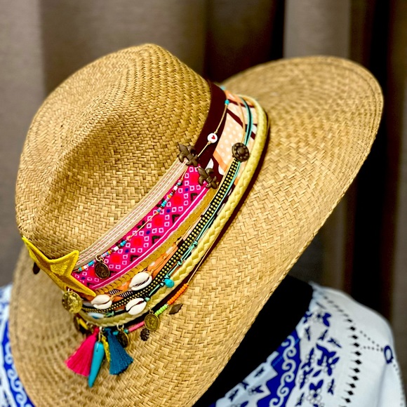 ❤️ Beautiful Colombian handmade hat All hats are one of a kind design - Picture 3 of 4